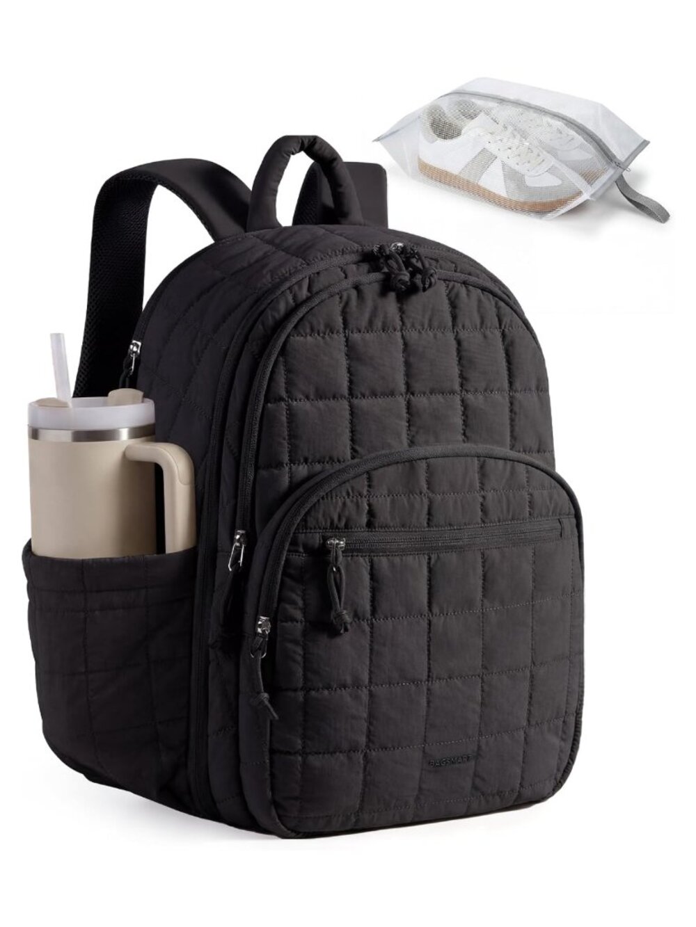 BAGSMART 17.3" Laptop Backpack Carry On Travel Backpack with Toiletry Bag